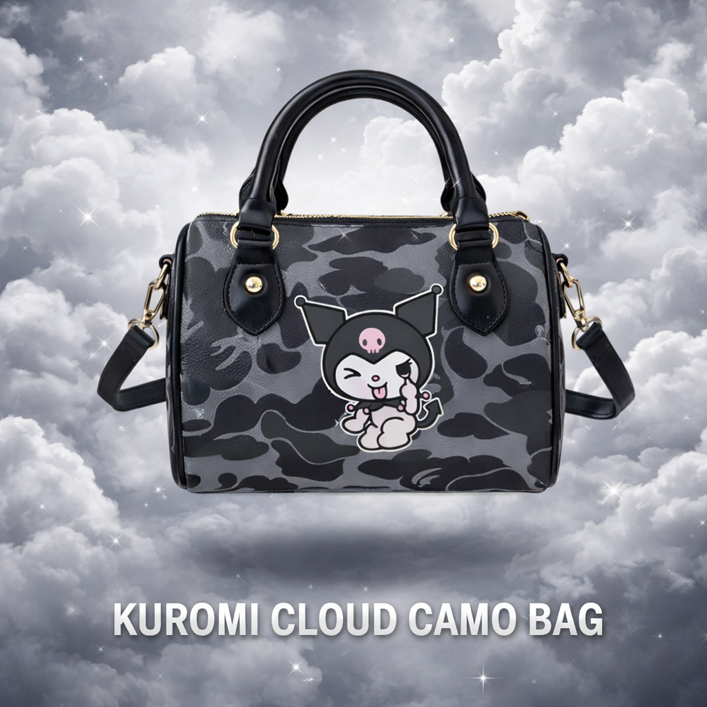 Kuromi Cloud Camo Bag ☁️🖤(PREORDER)